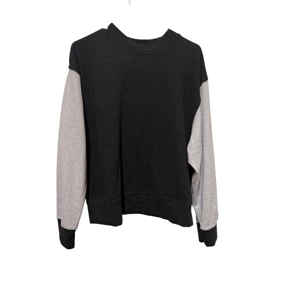 Johnny Was Calme Mockneck Cozy Sweatshirt Women Large Black Gray - Picture 1 of 5